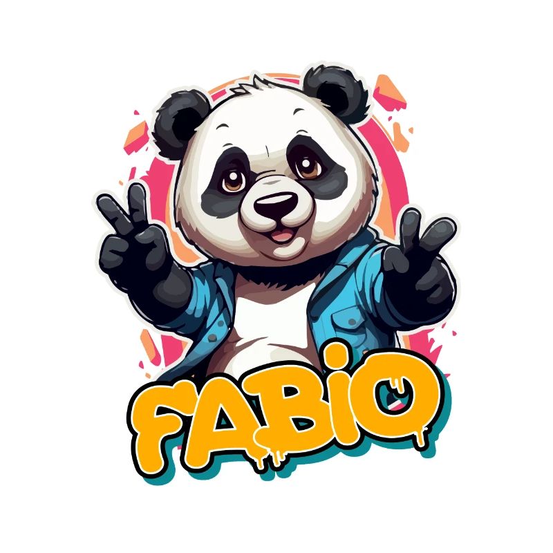 FABIO - Beau nom de garçon avec Cool Panda