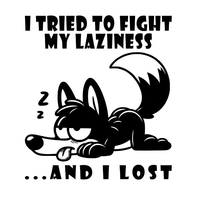 Lazy Wolf Lazy Tired Relaxed