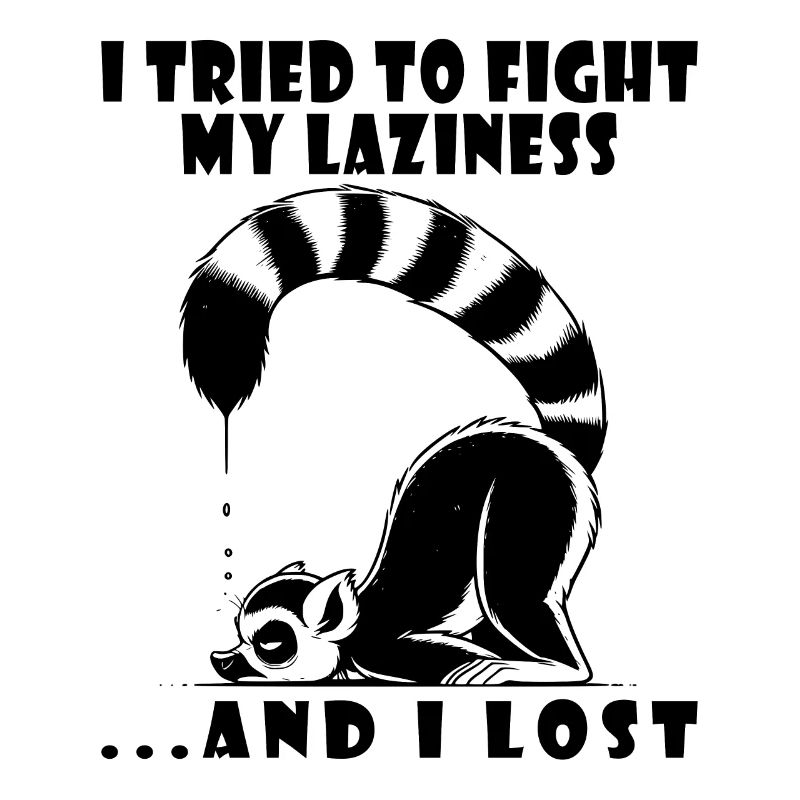 Lazy Lemur Lazy Tired Relaxed