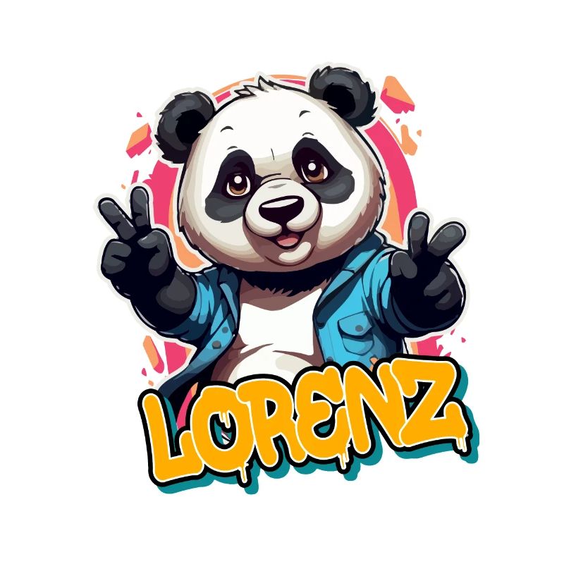 LORENZ - Beau prénom de garçon avec un panda cool