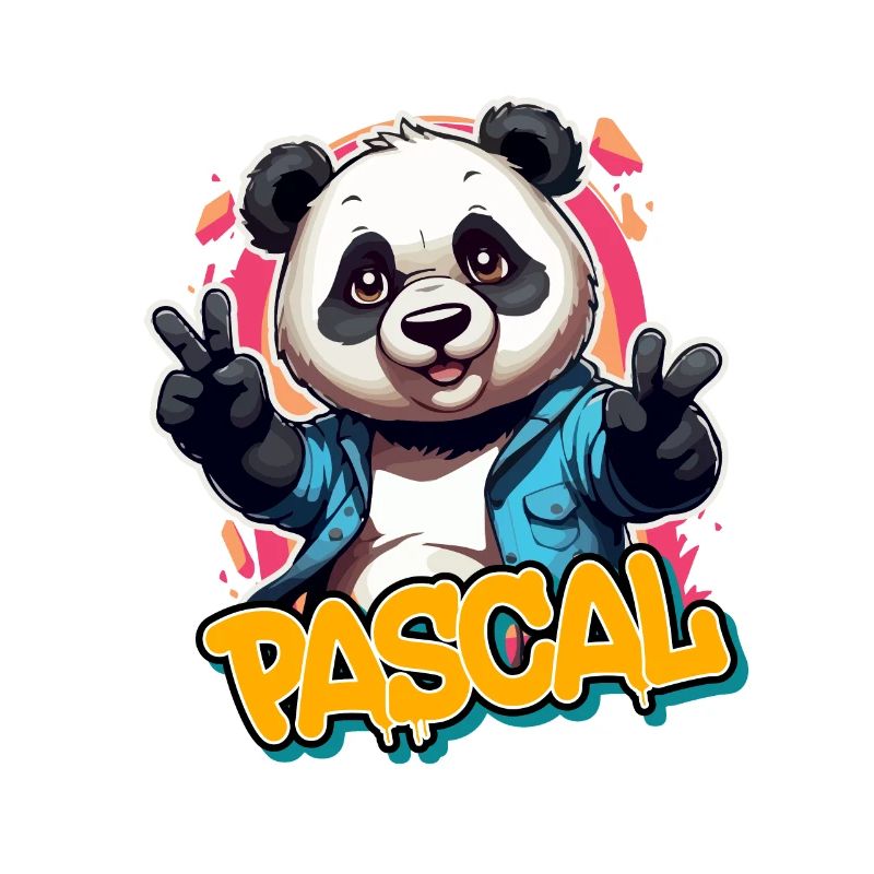 PASCAL - Beau nom de garçon avec Cool Panda