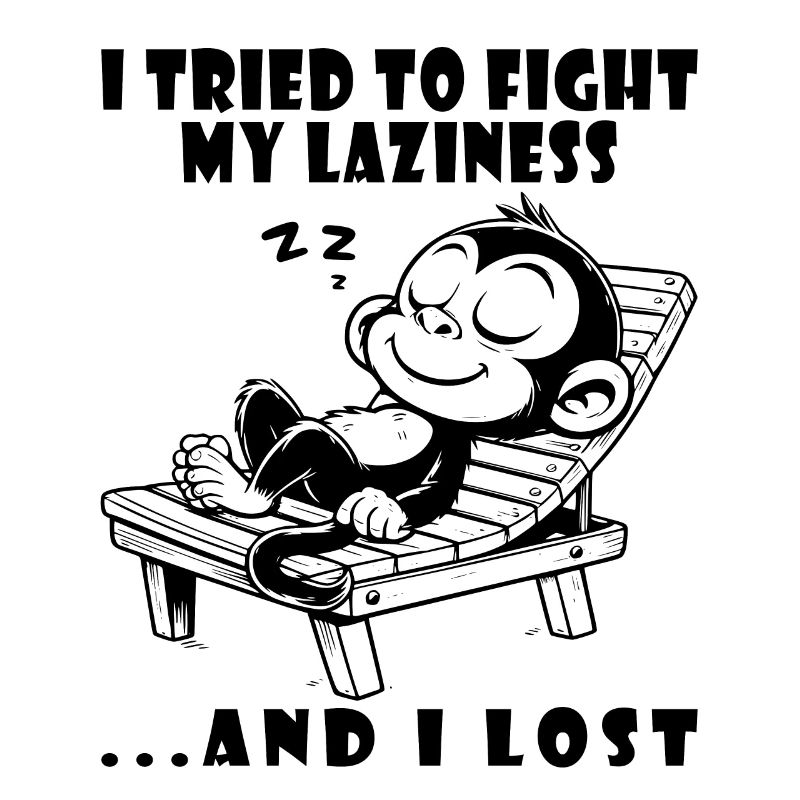 Lazy Monkey Sleeps On