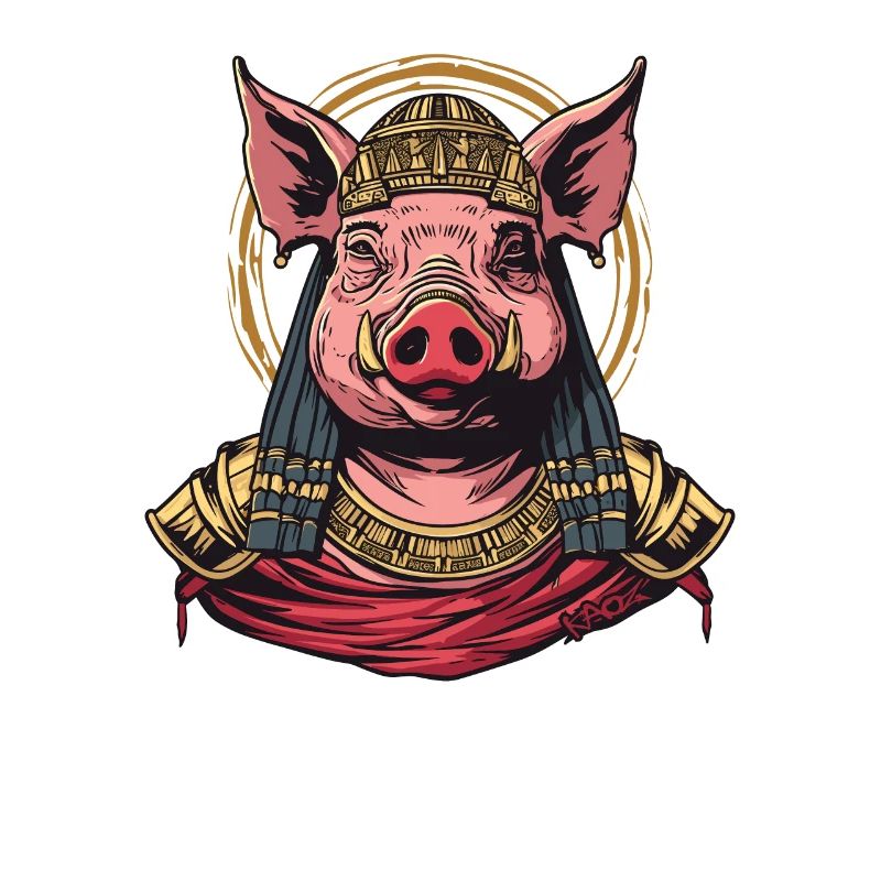 Pharaon égyptien Cléopâtre Cochon