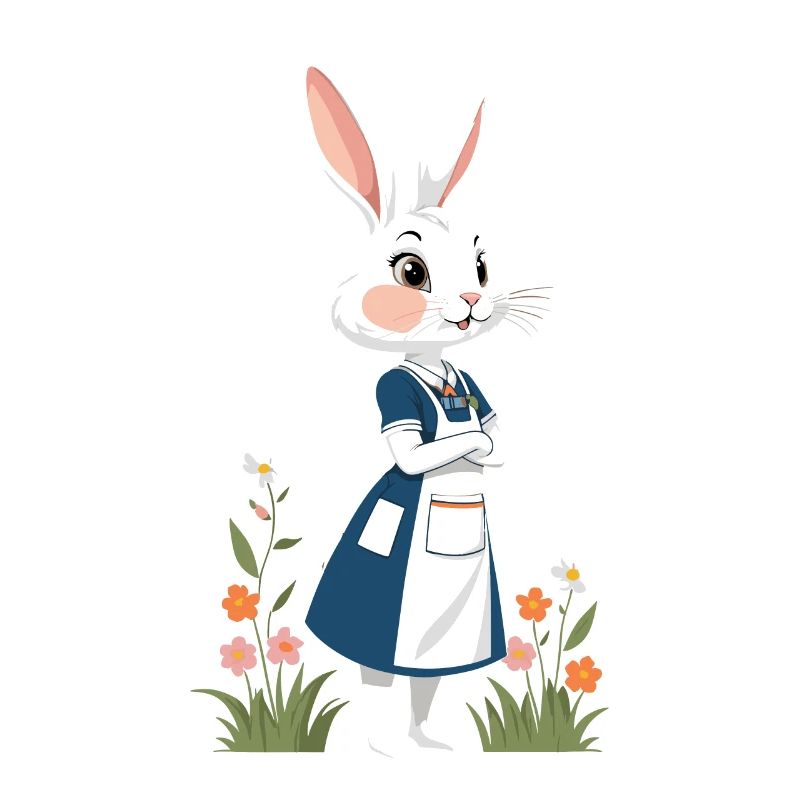 Nurse Bunny Cute Easter Bunny Motif