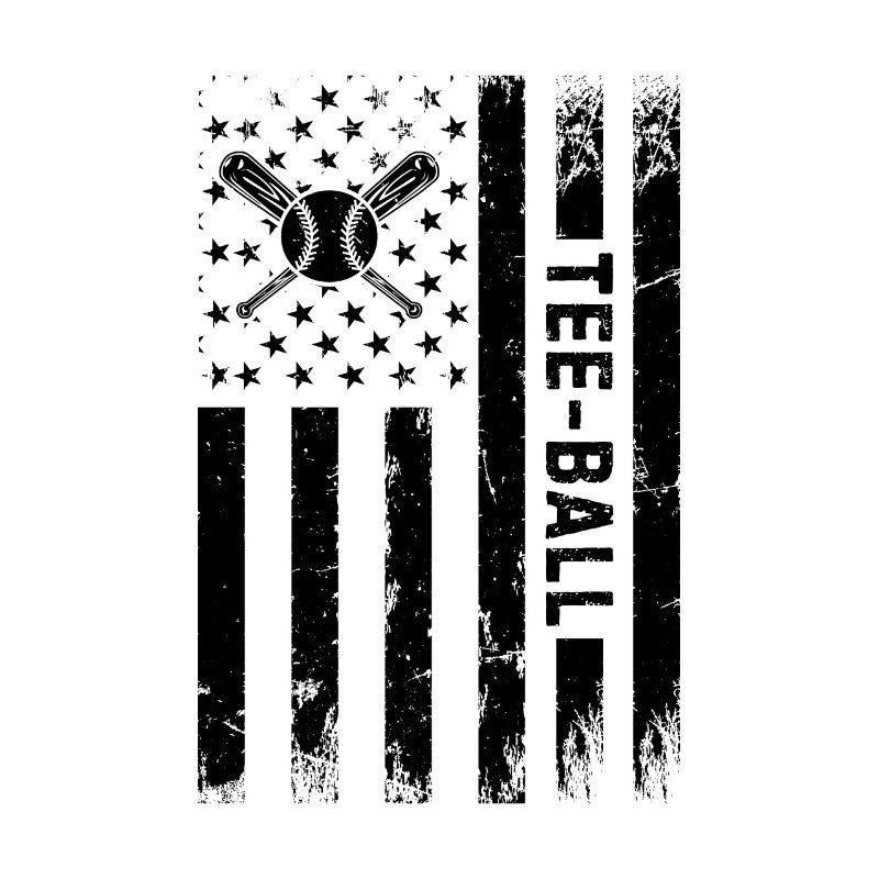 Tee-ball US Flag Tee-ball Player