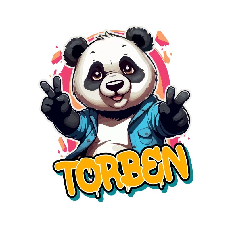 TORBEN - Beau prénom de garçon avec un panda cool
