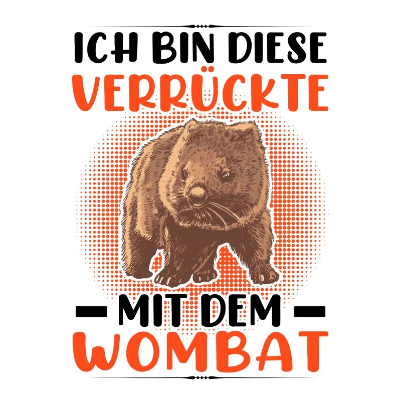Fou avec Wombat Australia Marsupial
