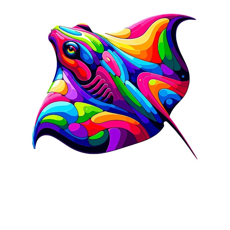 Pop Art coloré Stingray Fish Stingrays
