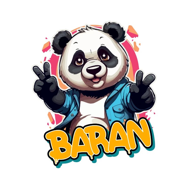 BARAN - Handsome boy name with cool panda