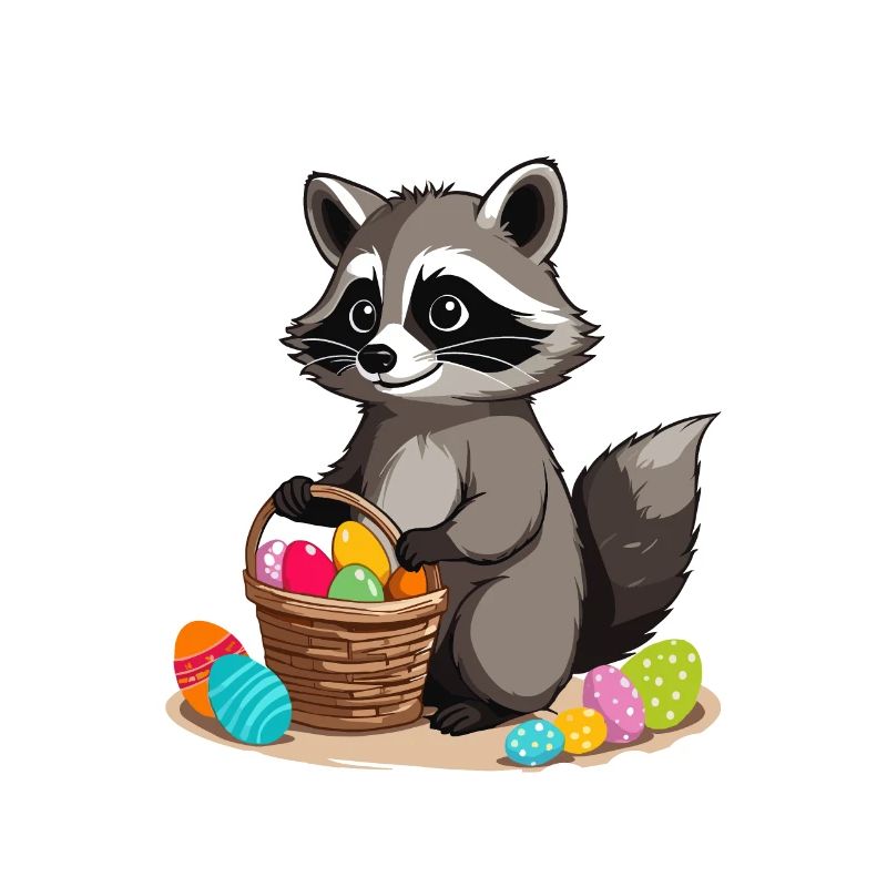 Lustiges Waschbären Eier Dieb Ostern Spruch