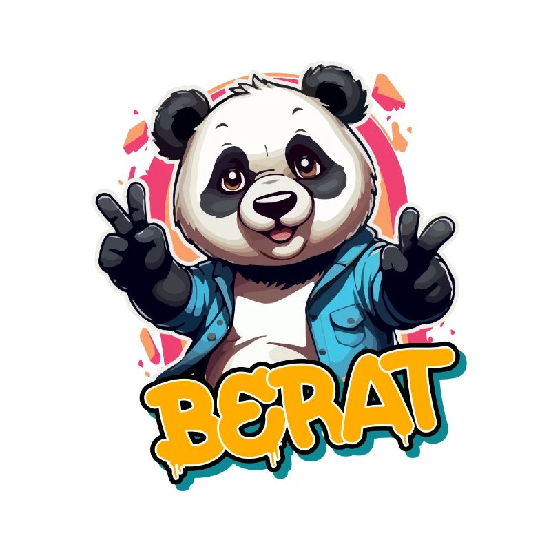 BERAT - Beau prénom de garçon avec un panda cool
