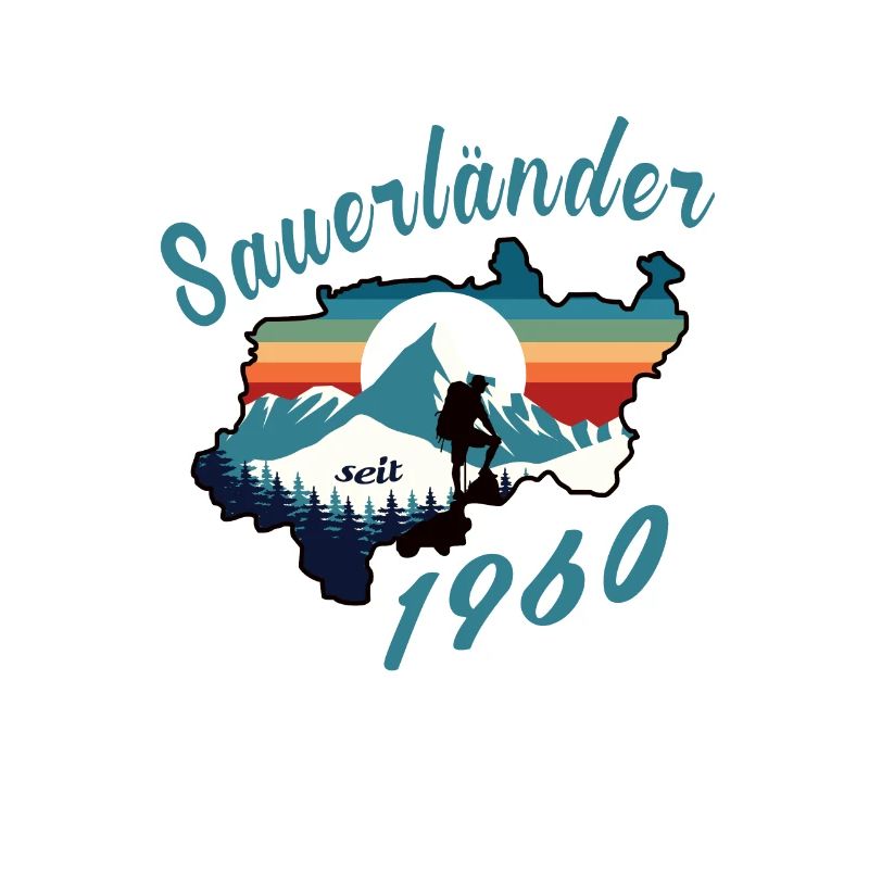 1960 Geburtstag Sauerländer Original Retro Sunset