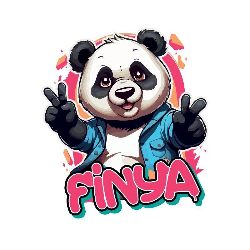 FINYA - Beau nom de fille avec Cool Panda