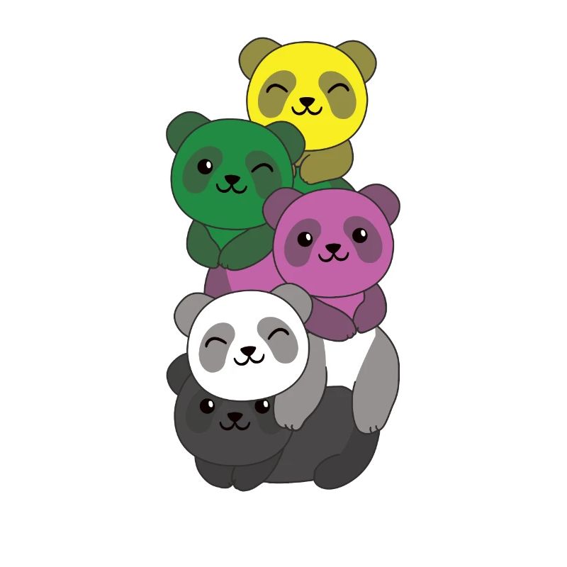 Ceterosexual Flag Pride LGBTQ Cute Panda