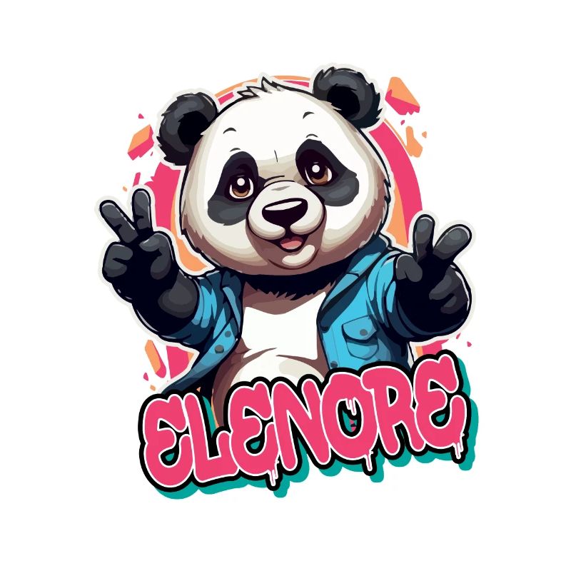 ELENORE - Schöner Mädchen Name mit coolem Panda