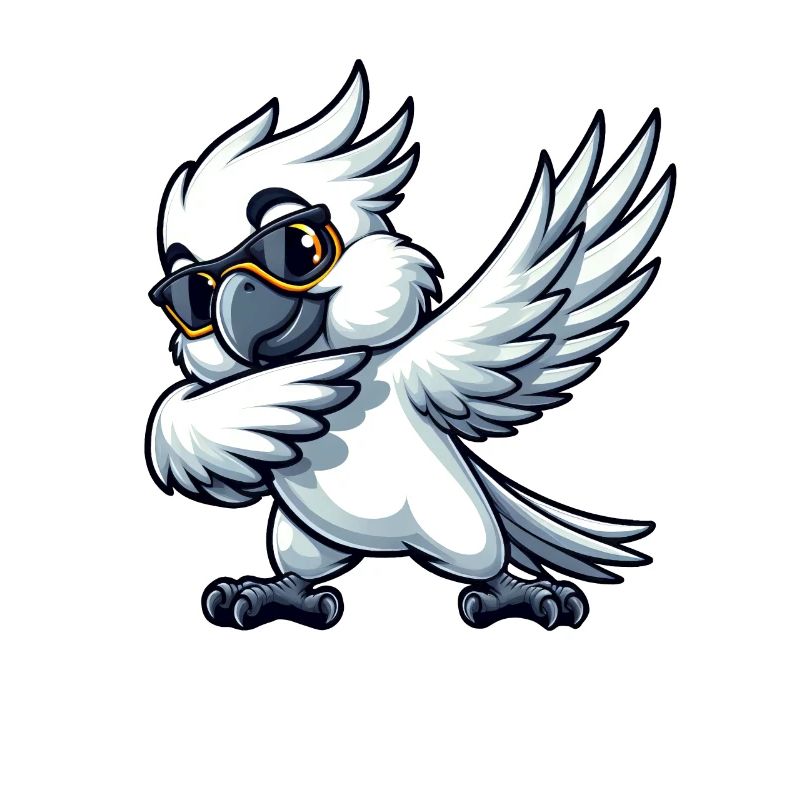 Budgie Dab Pose Fun Design