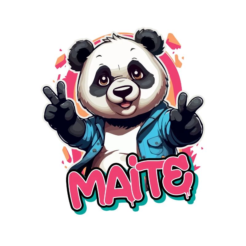 MAITE - Schöner Mädchen Name mit coolem Panda