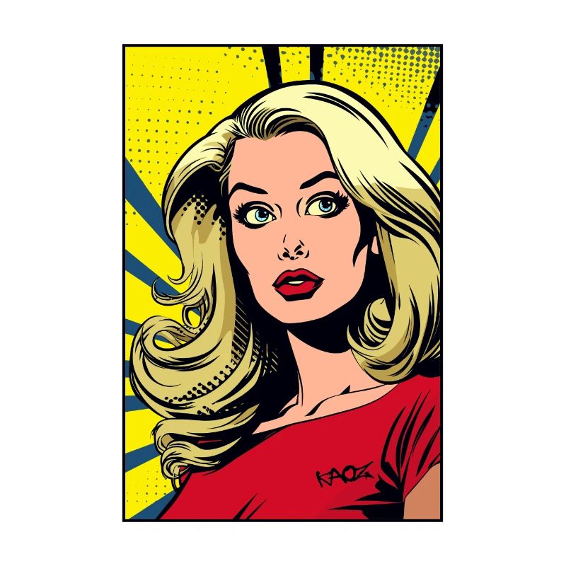 Pop Art Comic einer blonden Frau