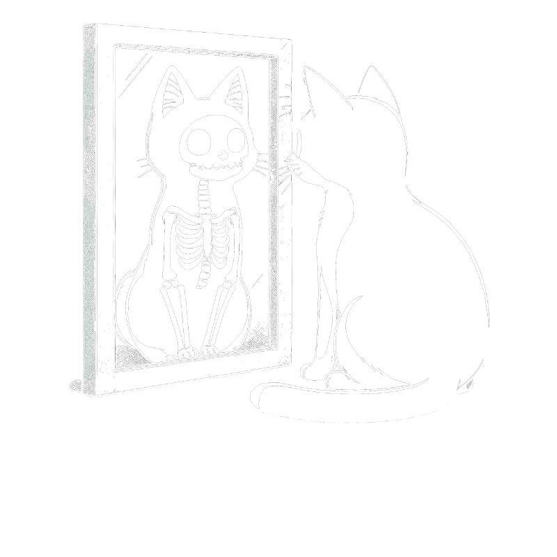 Chat regardant dans le miroir