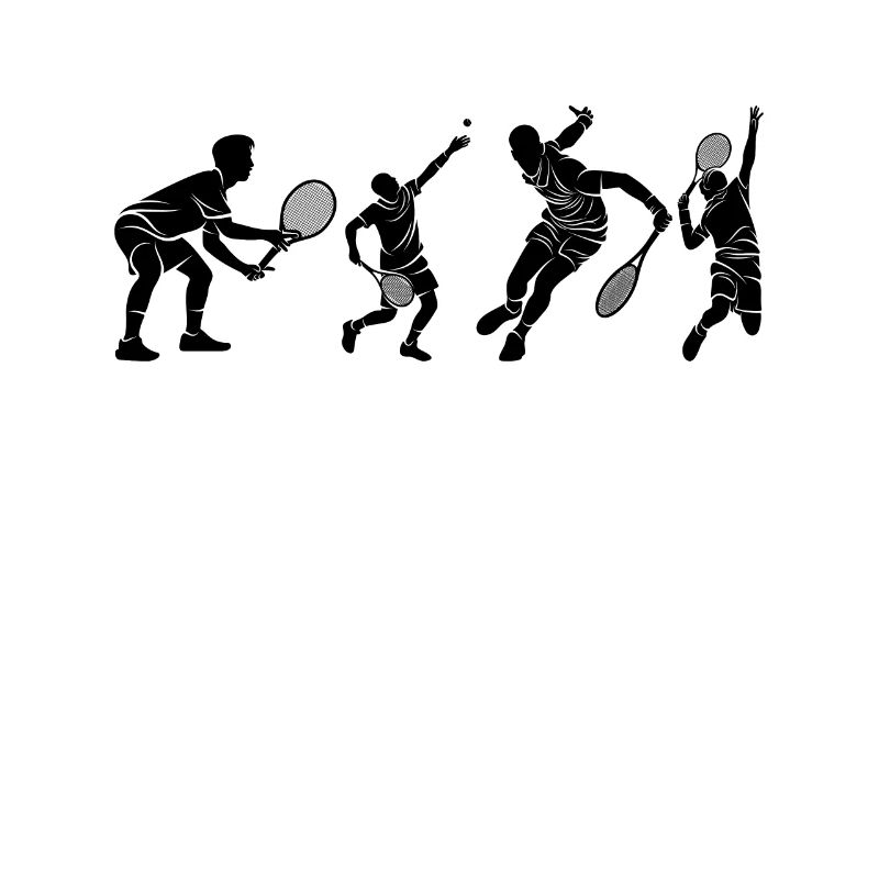 Squash player silhouettes