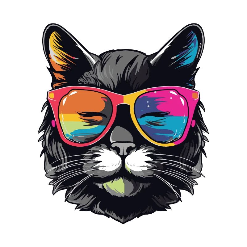 Katze Symbol Kopf Cool