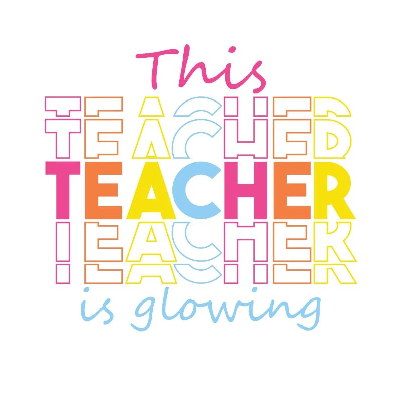This Teacher Is Glowing Hello Summer Funny End Of