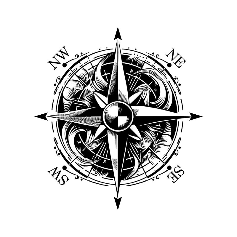 Wind Rose Sailing Compass Captain