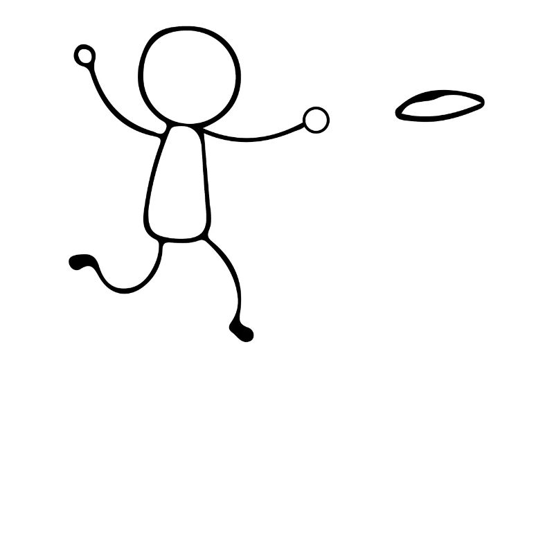 Funny Disc Golf stick figure disc golf player