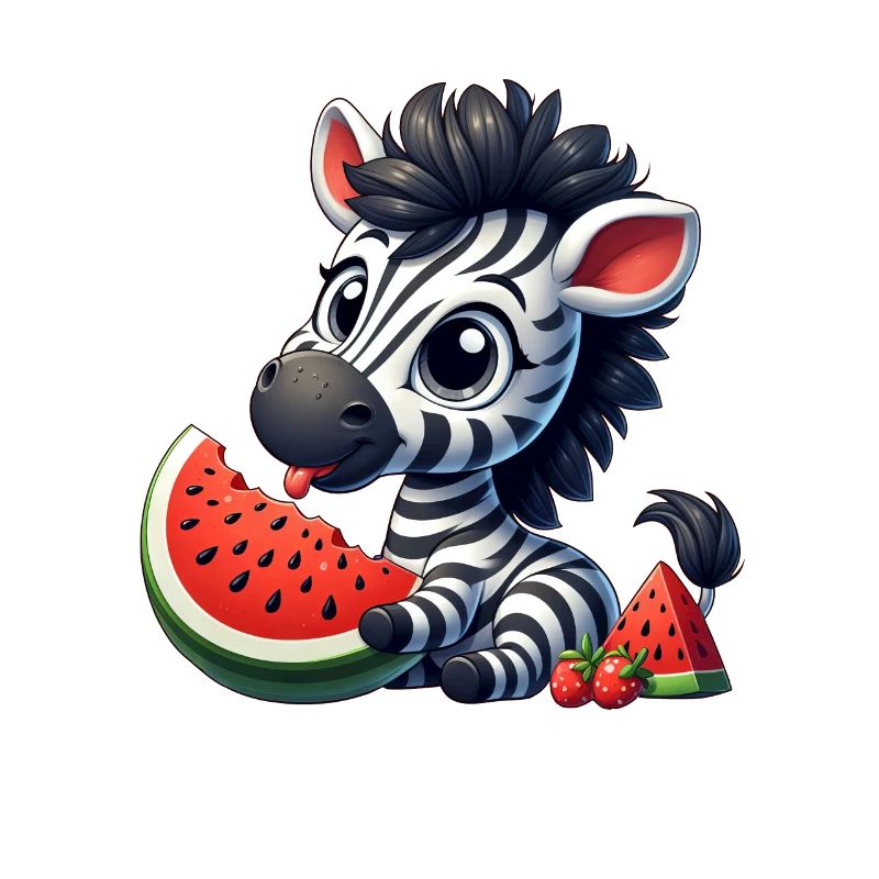 Zebra Mit Wassermelone Fruchtig Lustig