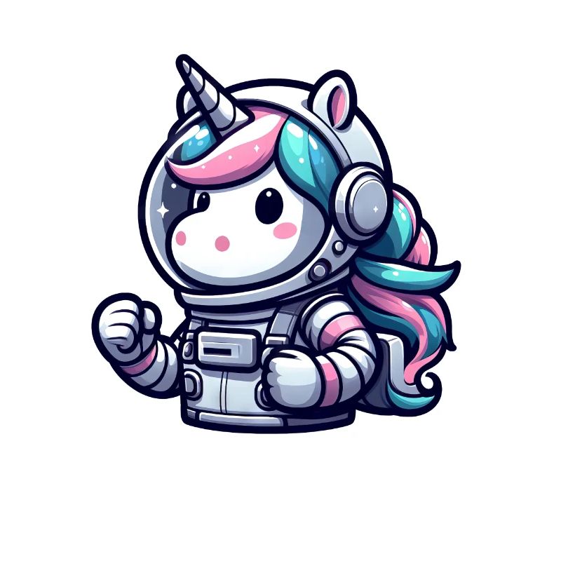 Aventure spatiale d’astronaute licorne