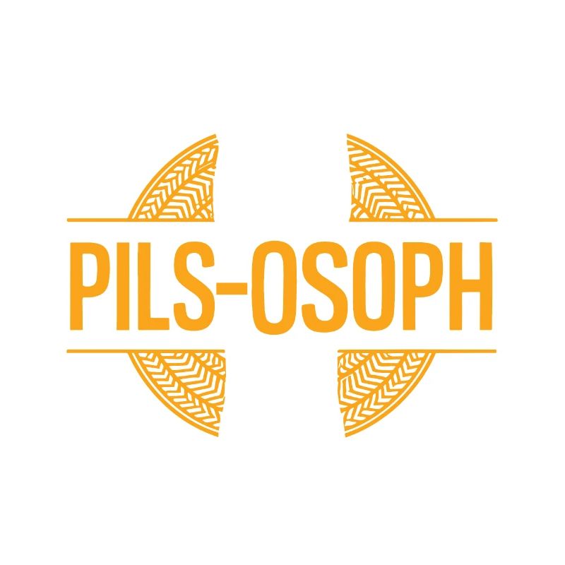 Funny Pun Pils Beer Saying Philosopher