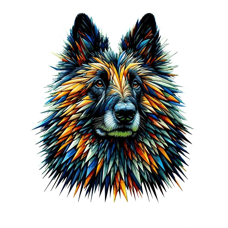 Polygon Art Belgian Sheepdog Groenendael Belgian