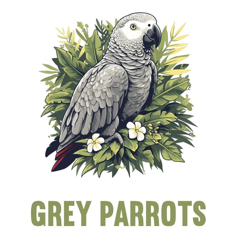 African grey parrots