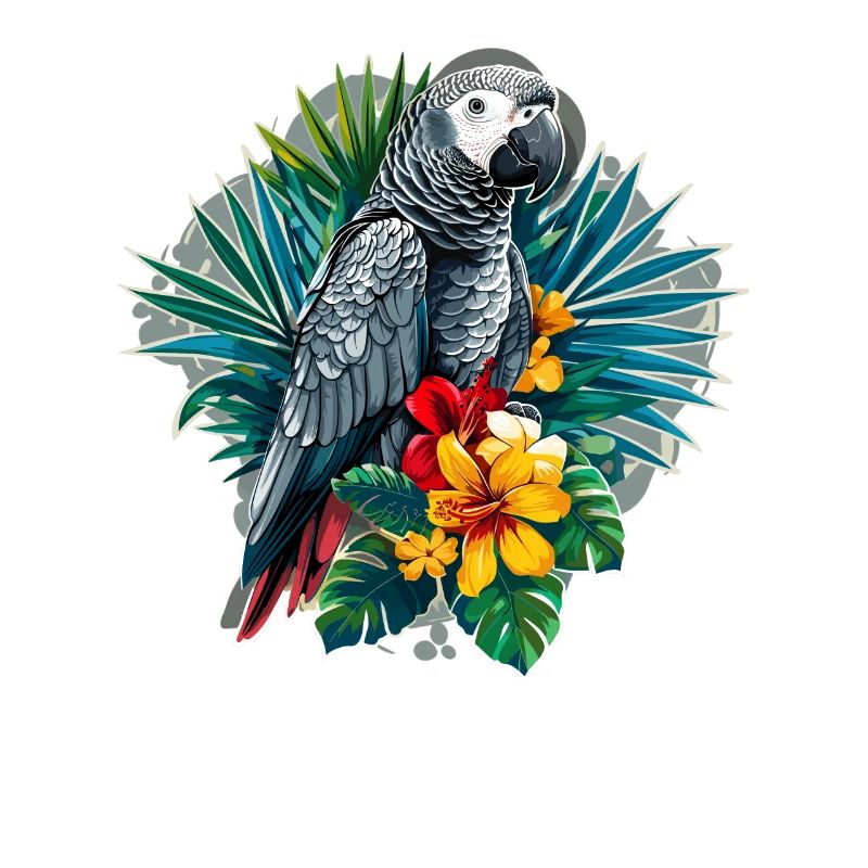 African grey parrots
