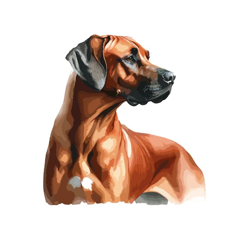 Watercolor Rhodesian Ridgeback