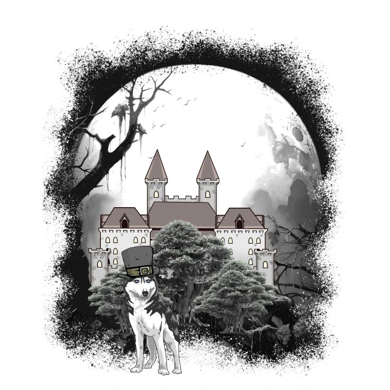 Mittelalter Schloss Wald Wölfe Märchen Wehrwolf