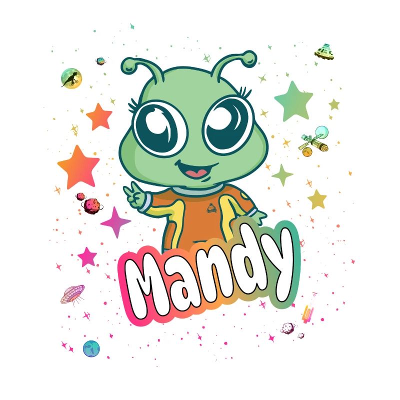 MANDY - Schöner Mädchen Name mit süßem Alien