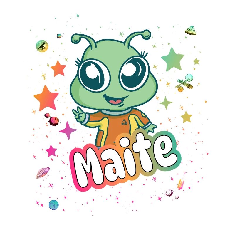 MAITE - Schöner Mädchen Name mit süßem Alien