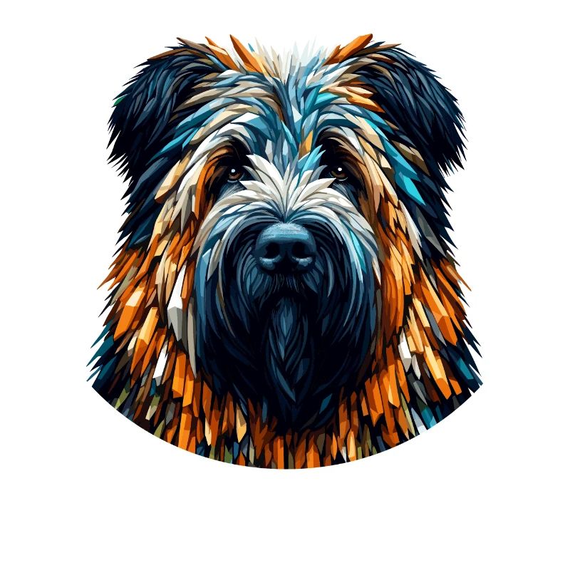 Polygone Art Briard Briards