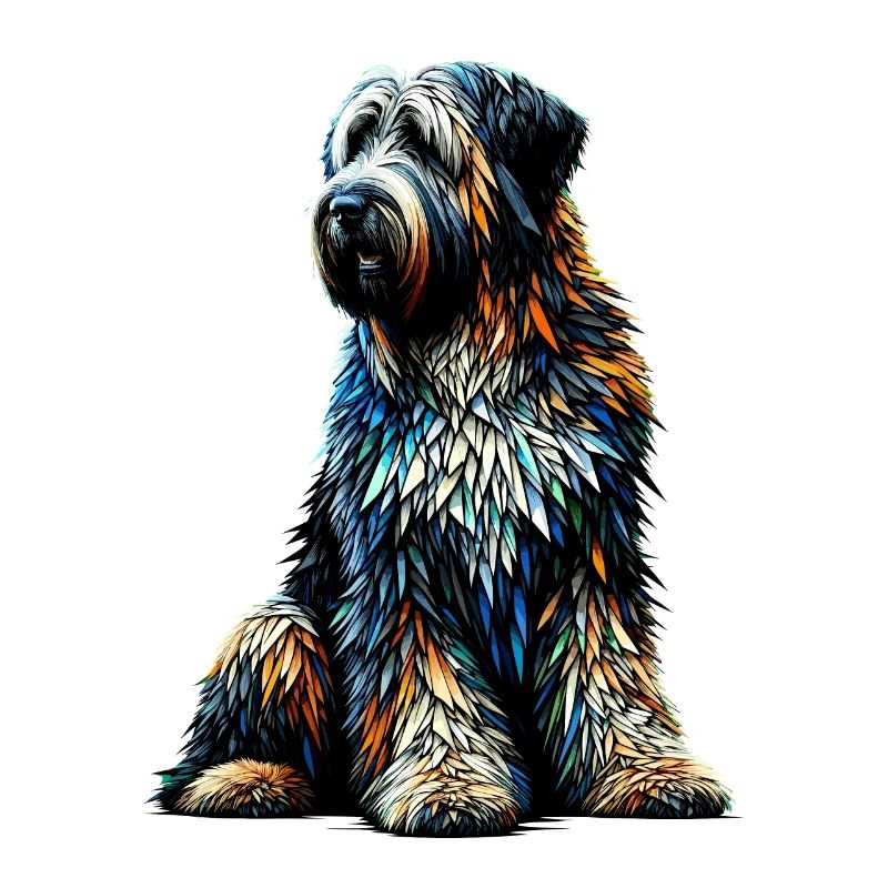 Polygone Art Briard Briards