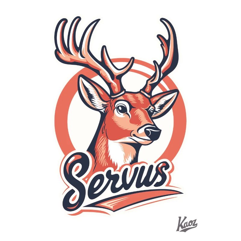Proud red fallow deer: Deer says goodbye