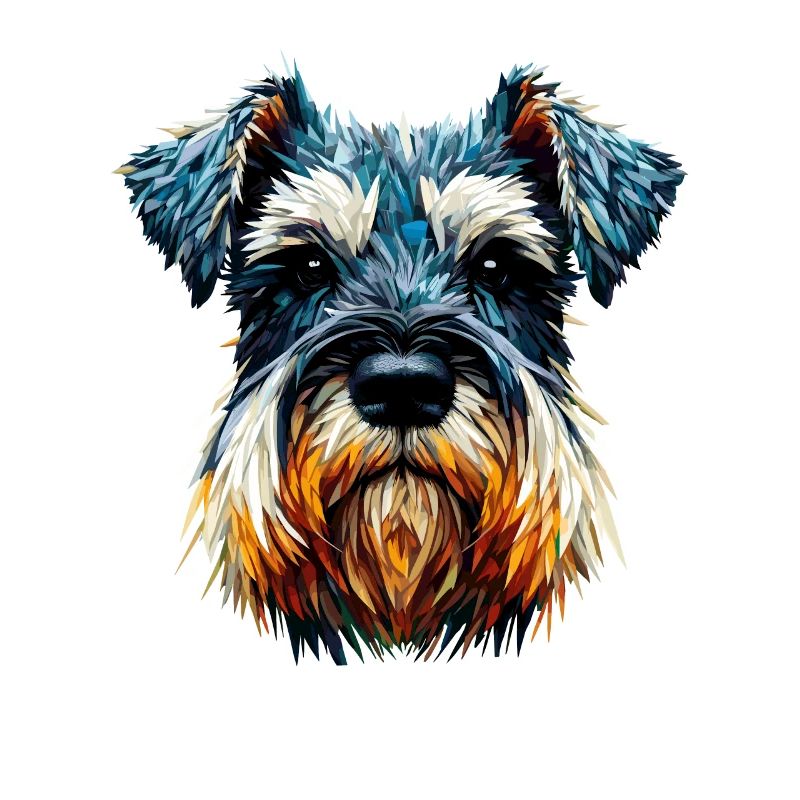 Polygone Art Schnauzer Géant Schnauzers