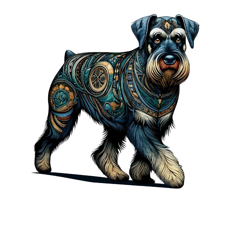 Mandala Art Schnauzer Géant Schnauzers