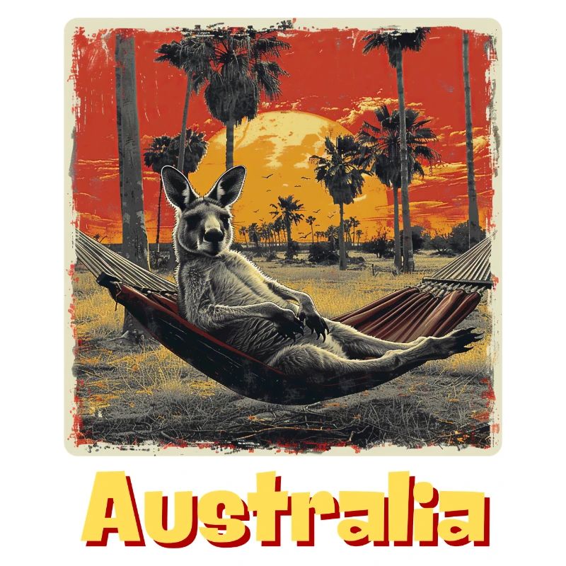 Kangaroo Australia Lazy Vacation Relaxation