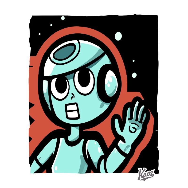 Le silence de l’espace : dessin animé drôle d’astronaute