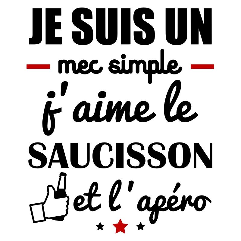 Mec simple saucisson apéro, humour, noël