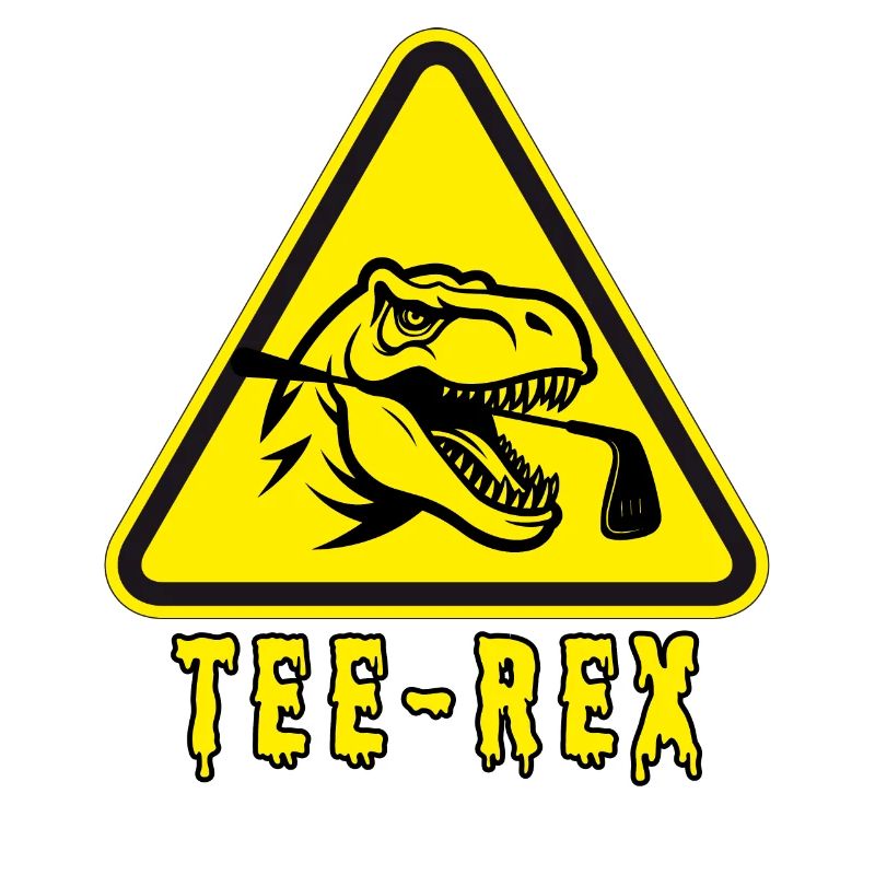 Tee-Rex! and golfer!