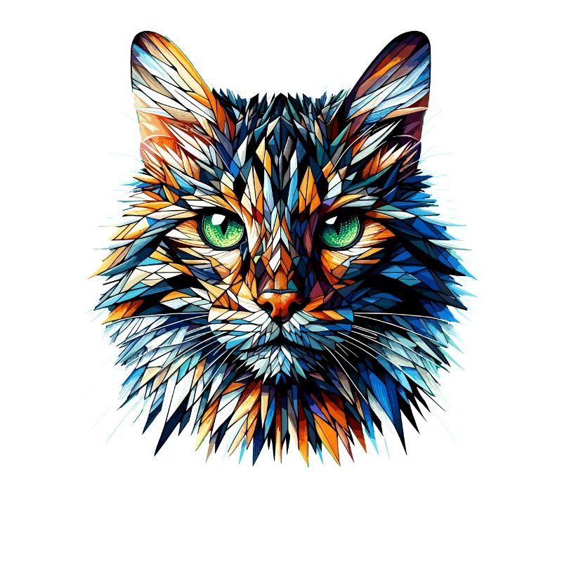 Polygone Art Bengal Chat
