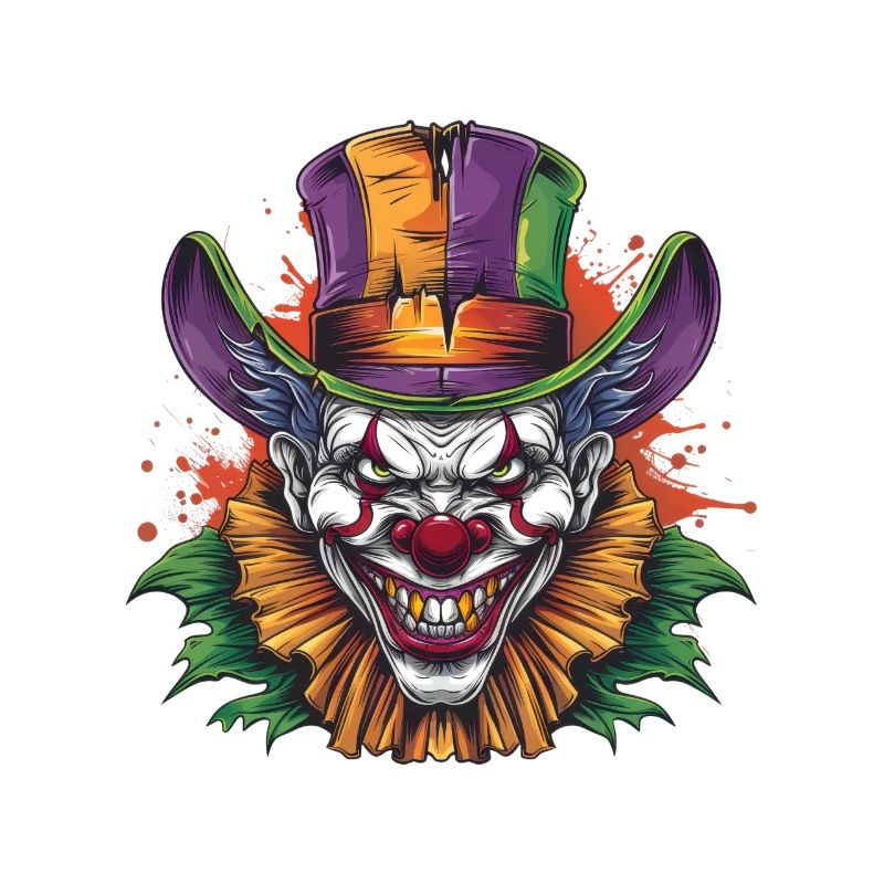 Illustration de clown effrayant