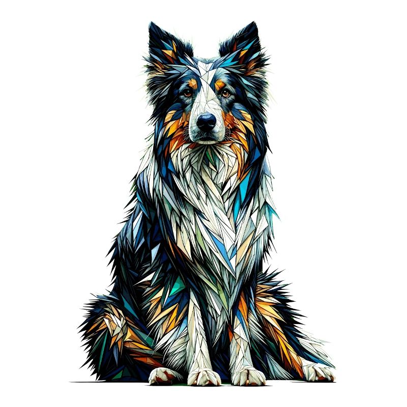 Polygon Art Border Collie Border Collies